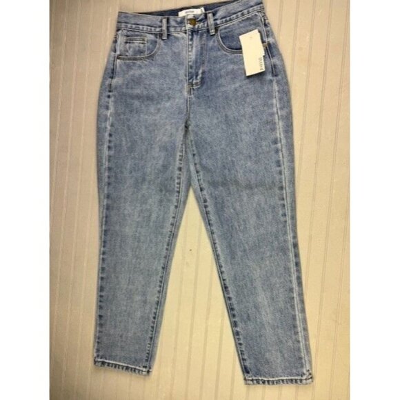 Just Fab Size 28 Womens Ankle Jeans Cotton Med Wash High Rise - Picture 1 of 4